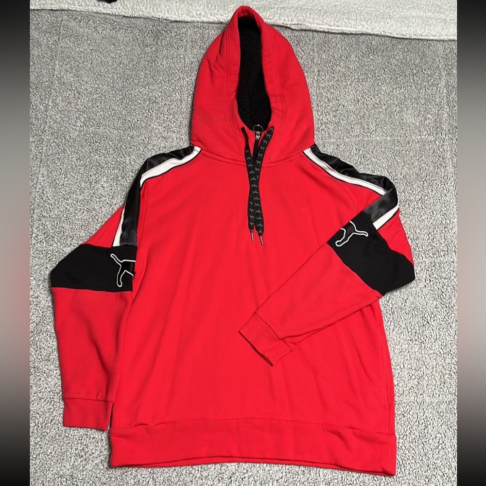 Red 1/4 zip hoodie